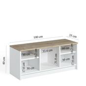 Schuhschrank London Sapphire Oak and White