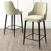 Sada barových židlí Enox Cream and Black, 4 ks