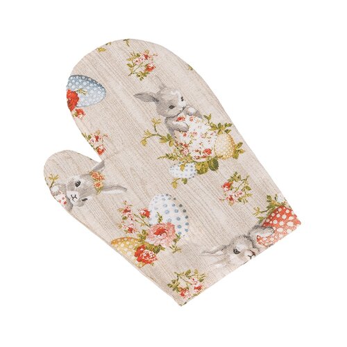 Bellatex Osterhase Küchenhandschuh Beige, 28 x 18 cm