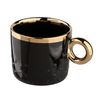 Altom Porcelanasti skodelica Palazzo dots 350 ml,črna