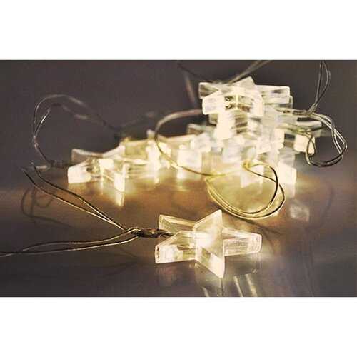 Solight 1V52-WW karácsonyi fényfüzér „Csillagok” 10 LED, 1,5 m, meleg fehér