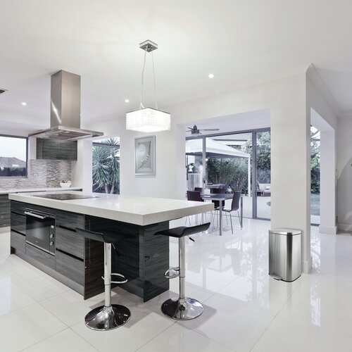 Coș de gunoi cu pedală soft-close Spirella Akira 30 l, oțel inoxidabil periat