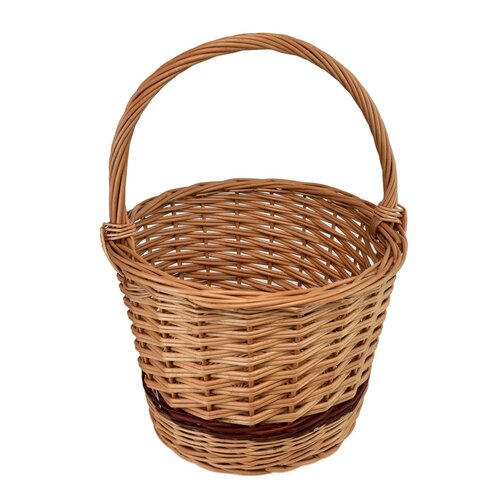 Плетений кошик для фруктів Збирач, лущений, діаметр 30 см