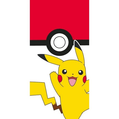 Fotografie Dětská osuška Pokémon Pokéball a Pikachu, 70 x 140 cm