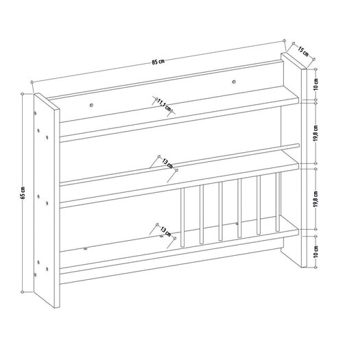 Raft de bucătărie Kolin Oak