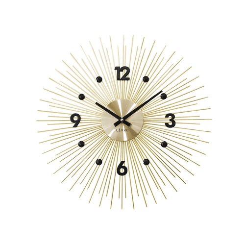 Zegar ścienny Lavvu Crystal Lines LCT1141 złoty, śr. 49 cm