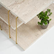 Odkládací stolek Lifon Gold Travertine