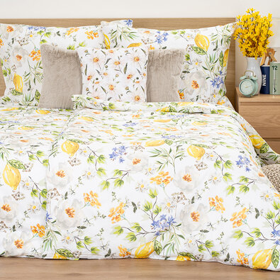 4Home Lemon Delight pamut ágyneműhuzat, 160 x 200 cm, 70 x 80 cm