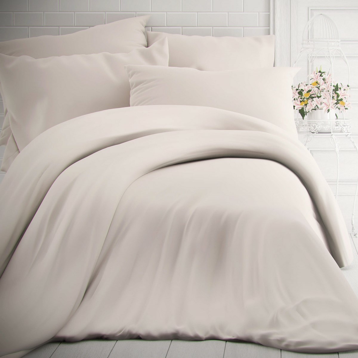 Lenjerie de pat Kvalitex din bumbac alb, 220 x 200 cm, 2 buc. 70 x 90 cm, 220 x 200 cm, 2 buc. 70 x 90 cm