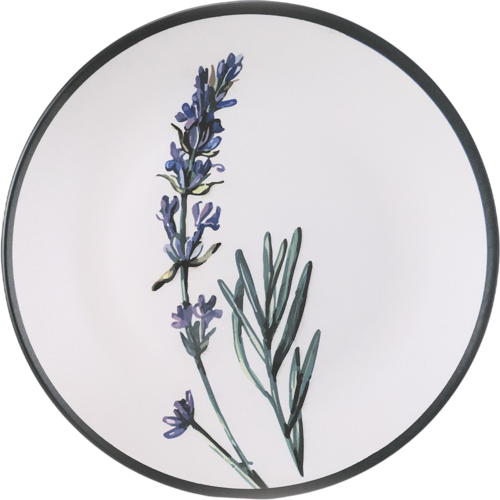 Sada 6 kameninových mělkých talířů Herbal 25 cm