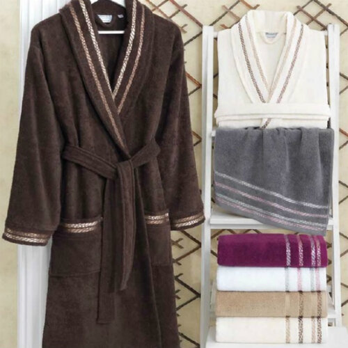 4Home Szlafrok New Bianna brązowy, S / M