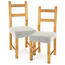 4Home Мультиеластичний чохол на сидіння стільця Comfort вершковий, 40 - 50 см, комплект 2 шт.
