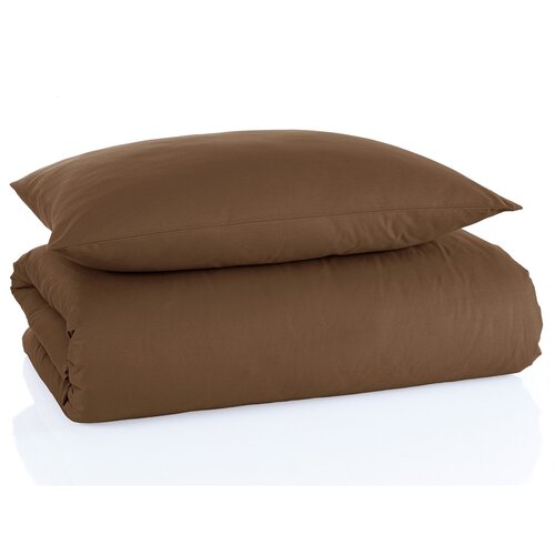 Bombažna posteljnina Color rjava, 140 x 200 cm, 70x 90 cm