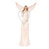 Božična dekoracija Angel z osvetljenim srcem,poliester, 24 cm