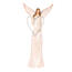 Božična dekoracija Angel z osvetljenim srcem,poliester, 24 cm