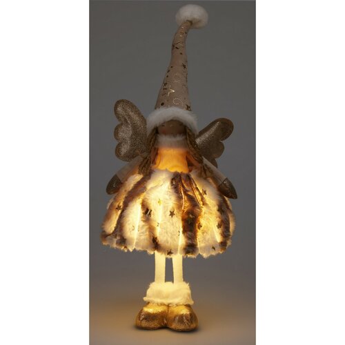 Decorațiune Crăciun luminoasă Înger în picioare,50 cm, LED, cu baterii