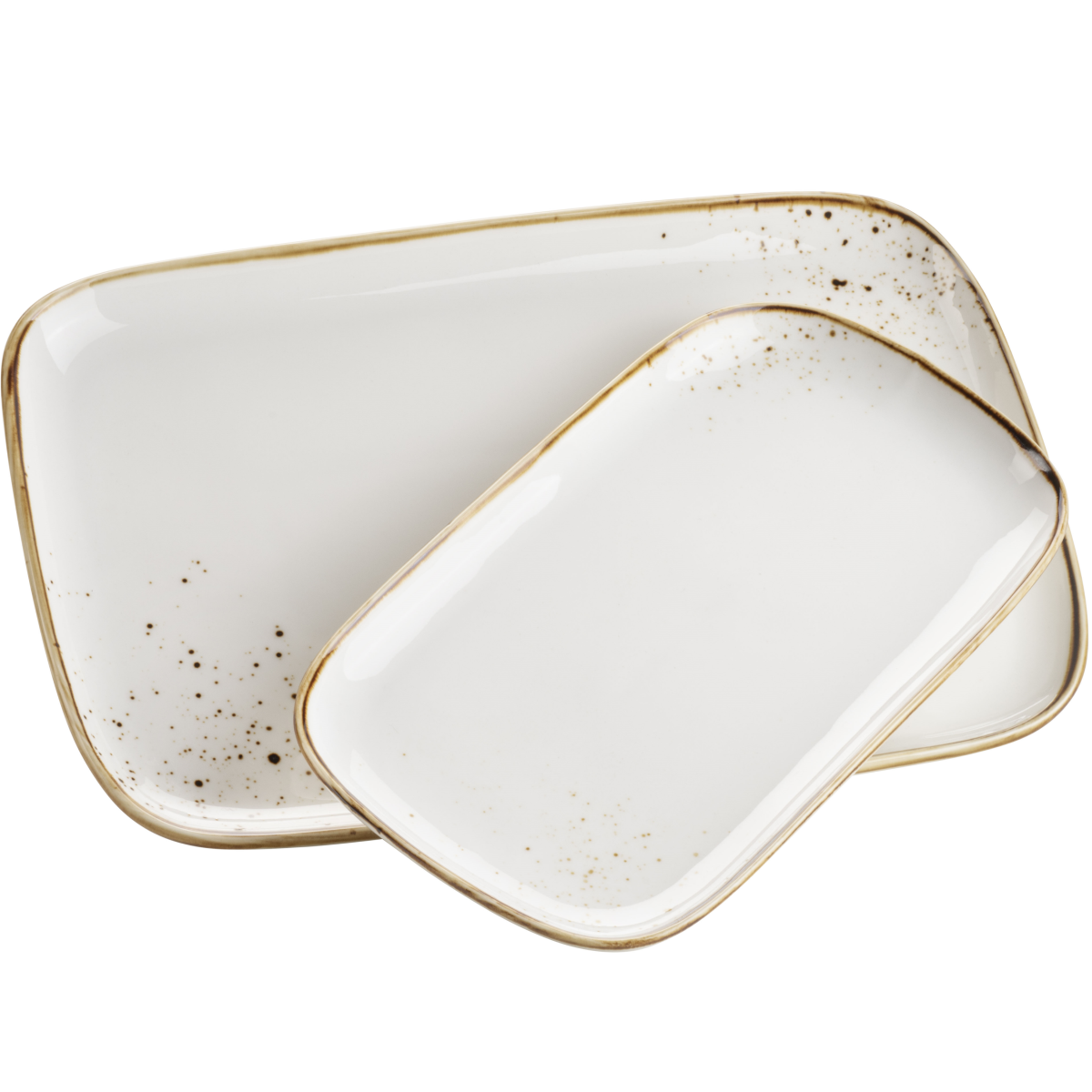 Mäser 2-częściowy zestaw tac Pintar White brązowekropki