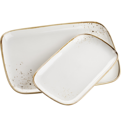 Mäser 2 részes tálkészlet Pintar White barnapöttyös