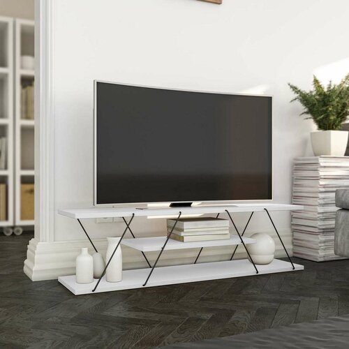 TV-Tisch Canaz White and Black