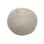 Pletený taburet Gobi 1, krem