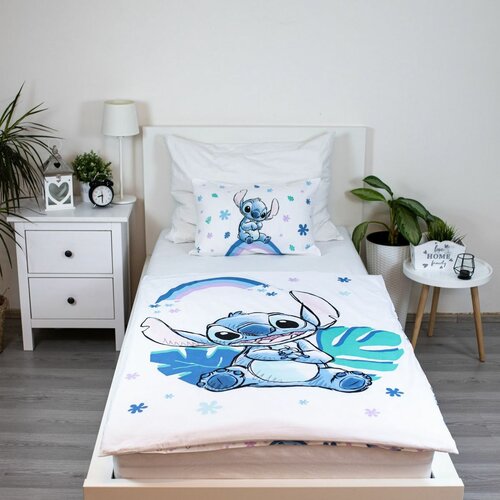 Jerry Fabrics Kinderbettwäsche aus Baumwolle Baby Lilo and Stitch „Rainbow“, 100 x 135, 40 x 60 cm