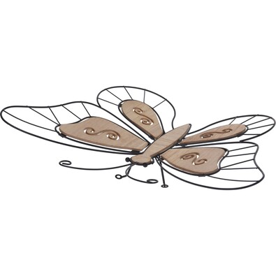 Drátěná dekorace Sedící motýlek, 44 cm