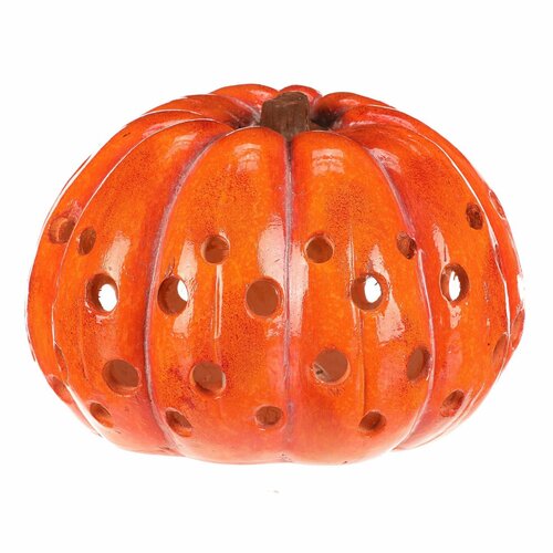 Duża jesienna dekoracja LED Dynia z otworami, 33 x33 x 21 cm, magnez