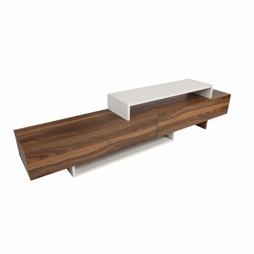 Ansamblu de mobilier TV Nirvana Teak and White