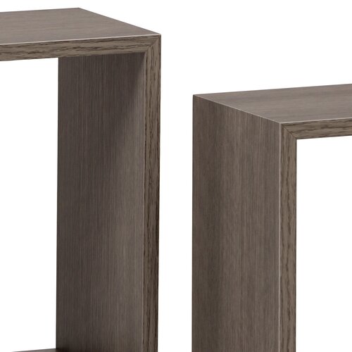 Komplet stenskih polic P-008, temni hrast sonoma, 3 kosi