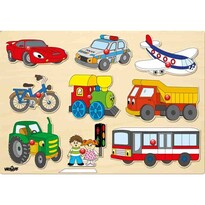 Woody Puzzle Fahrzeuge auf dem Platte Farbenmix,