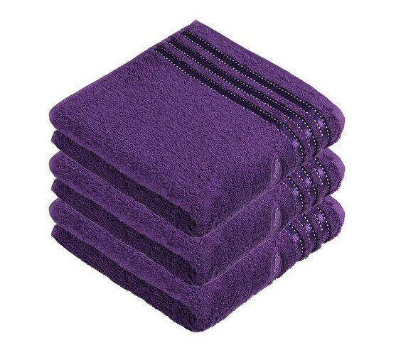 Vossen ručník Cult De Luxe  tmavě fialová, 50 x 100 cm sada 3 ks