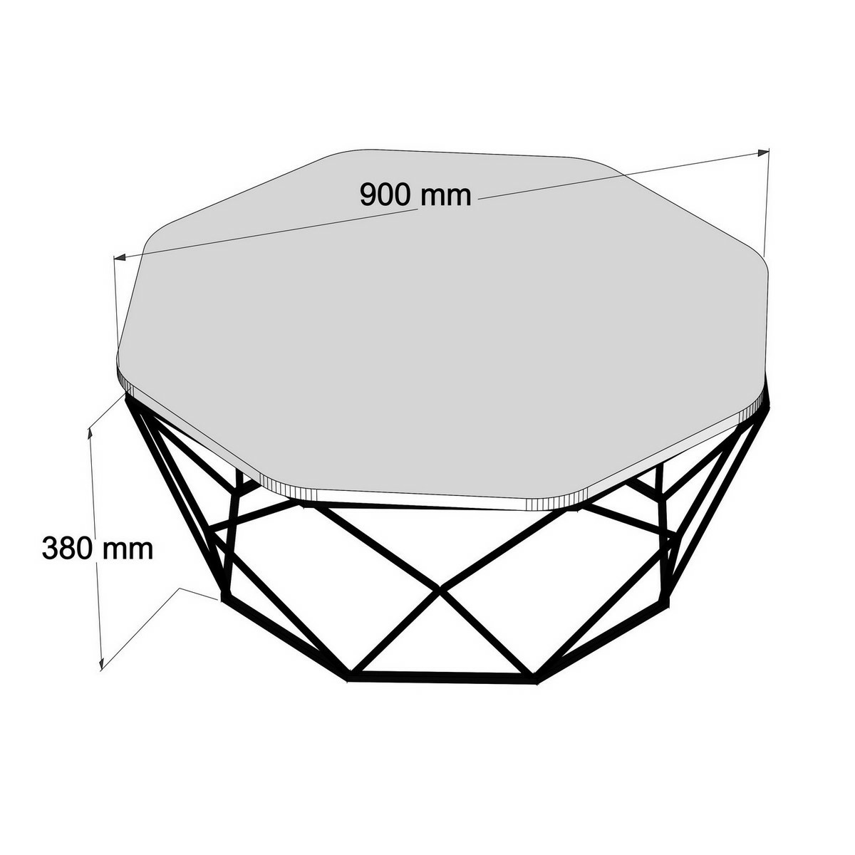 Konferenčný stolík Diamond Walnut