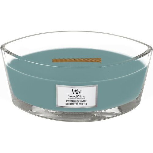 WoodWick Vonná sviečka loď Evergreen Cashmere, 453 g