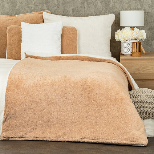 4Home Bettwäsche Lammfelloptik Teddy Beige, 140 x 200 cm, 70 x 90 cm