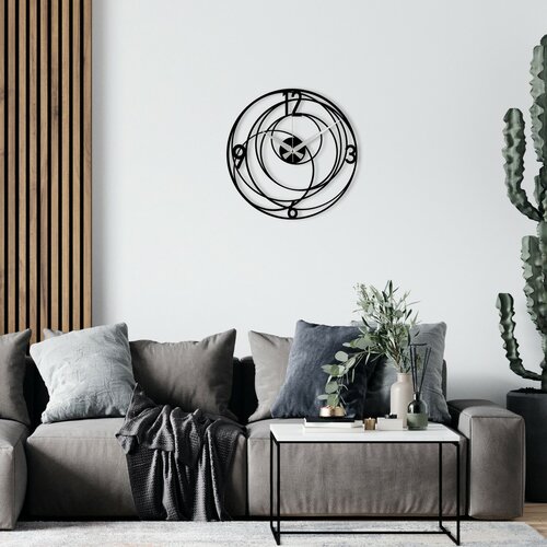 Nástěnné hodiny Magic S027 Black, 48 x 48 cm