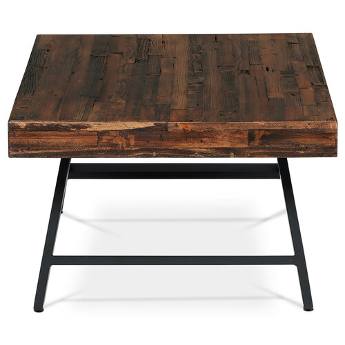 Couchtisch aus massivem Kiefernholz, 130 x 70 x 44 cm