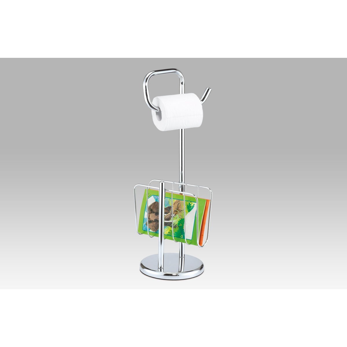 Stojan na toaletný papier s novinovým držiakom