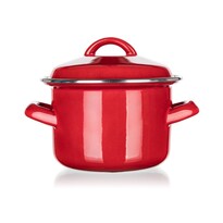 Banquet Emaille-Topf mit Deckel Milton red, 12 cm, 0,78 l