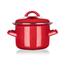 Banquet Emailed pot with lid Milton red, 12 cm,0.78 l