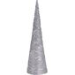 Vánoční drátěný LED kužel Metallico stříbrná, 16,5 x 60 cm