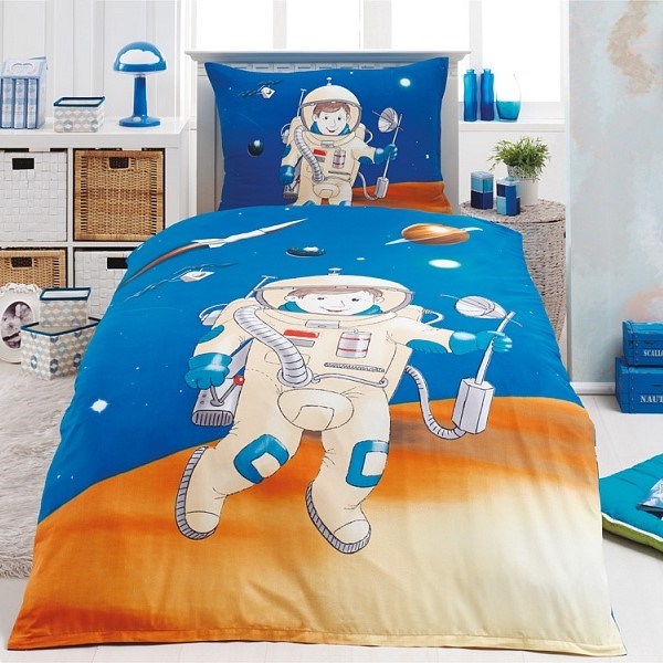 Matějovský Bavlněné povlečení Kosmonaut, 140 x 200 cm, 70 x 90 cm