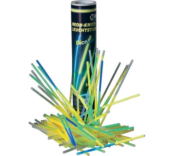 Świecące pałeczki, komplet 100 sztuk, wielokolorowe,
