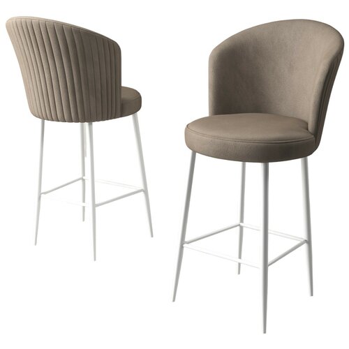 Set de scaune de bar Fora Cappuccino and White, 6buc.