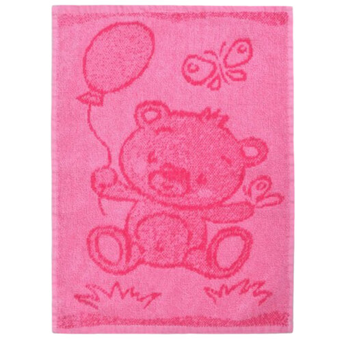 Babyhandtuch Bear Pink, 30 x 50 cm