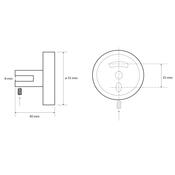 SAPHO XR009 X-Round Halterungen für Glasregale 8 mm, silberfarben