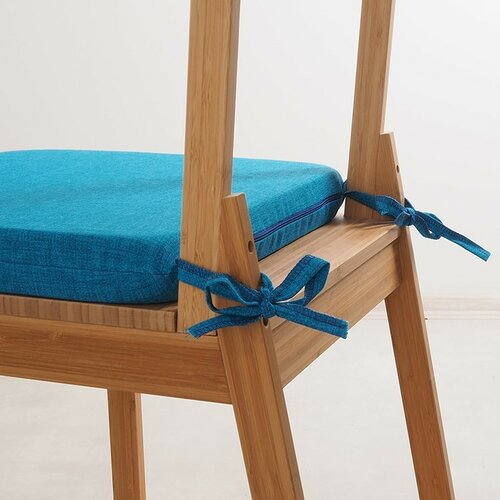 B.E.S. Petrovice Подушка для сидіння зі шнурками, бірюзовий, 40 x 40 см
