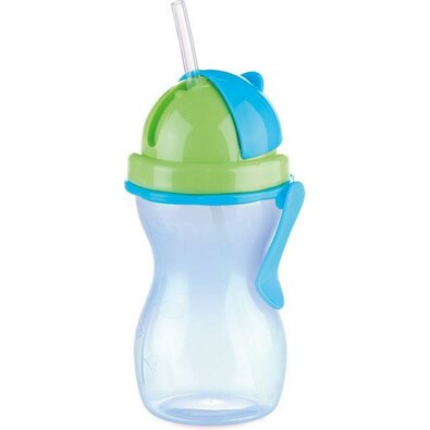 Tescoma Detská fľaša so slamkou BAMBINI modrá, 300 ml