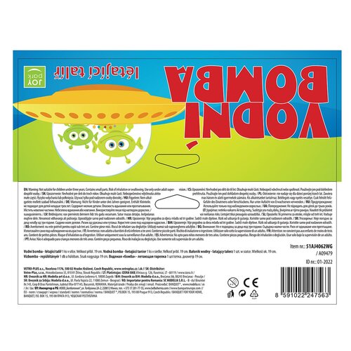 Joy Park Vodná bomba lietajúci disk, 19 cm