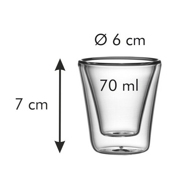 Tescoma myDRINK 2 részes termo üvegpohár készlet 70 ml, S termék 2. képe