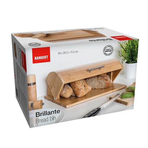 Banquet Bambus-Brotkasten BRILLANTE, 39 x 26,5 x 15,5 cm